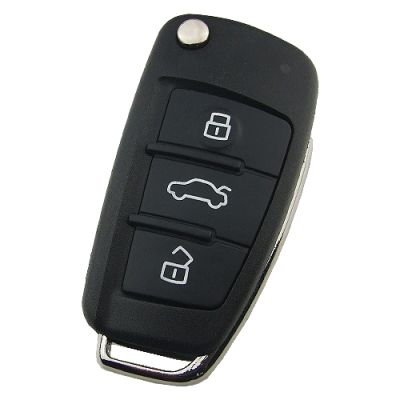 Audi A3 / TT / S3 3 Button Remote Key - ID48 Transponder - 8E0837220R - 1