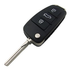 Audi MQB 3 Button Flip Remote Key – AES48 Chip – 434 MHz ASK – Compatible With 8V0837220 / 8V0837220D / 8V0837220G - 2