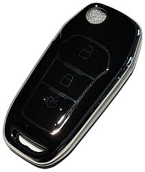 Capa nano preta para chave Ford de 3 botões - 1