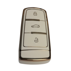 Cover Nano per chiave telecomando VW PASSAT 3 pulsanti bianca - 1