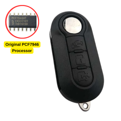 Fiat Bravo, Ducato, 500L Flip Remote Key (Magneti-Marelli) (AfterMarket) (433 MHz, PCF7946) - 2