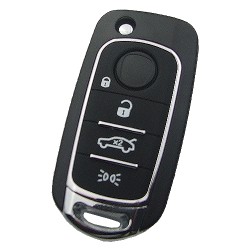 Fiat 500X 4 Button Flip Remote Shell Blank With SIP22 Blade - 1