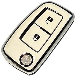 Housse nano blanche pour clé Nissan à 2 boutons - 