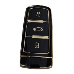 Nano Remote Key Cover 3 Buttons Black Volkswagen - Volkswagen