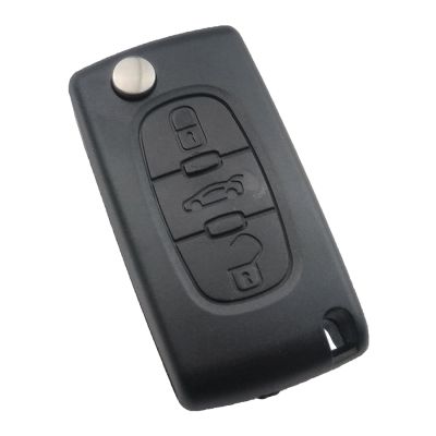Peugeot Flip Chiave Guscio 3 Pulsanti con posizione della batteria - 4