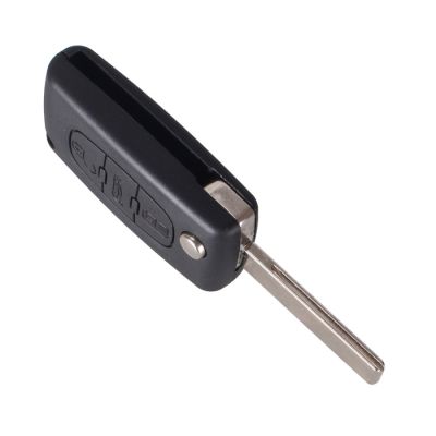 Peugeot Flip Chiave Guscio 3 Pulsanti con posizione della batteria - 3