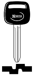TOY43P Auto Keys No Transponder Hole - Toyota